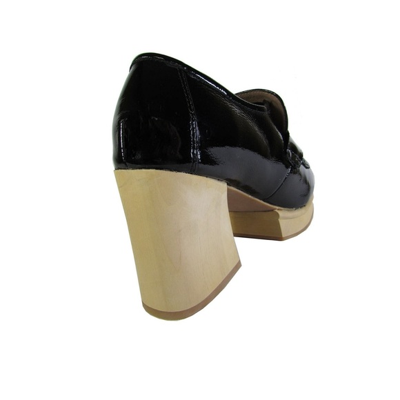 Jeffrey Campbell Platform Black Crinkle Patent, gorgeous but run small,10 like 9 - Picture 2 of 5